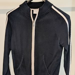 LIZ CLAIBORNE BLACK ZIP UP
